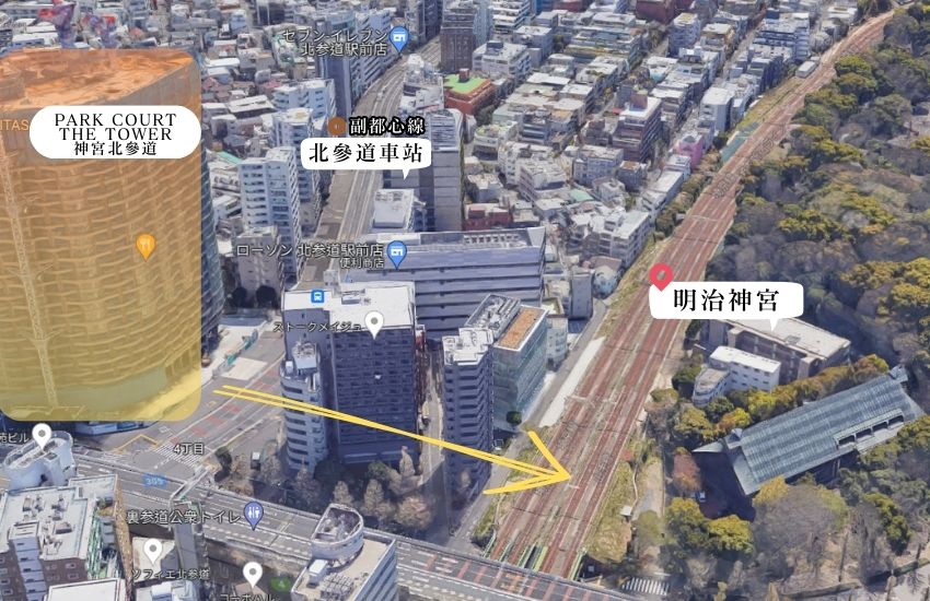 居住在最有代表性的東京景點旁區域 物件所在周圍有明治神宮、代代木公園、新宿御苑三大東京代表公園,優越的地理位置|KEYVESTJAPAN丰睿日本東京不動產