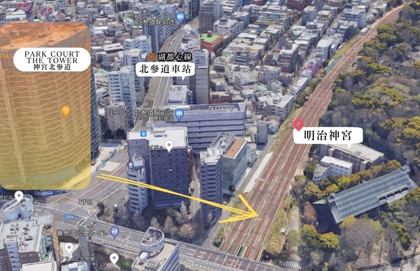 物件所在周囲には、新宿御苑、代々木公園、明治神宮などの東京を代表する3つの大きな公園があり、優れた地理的立地条件｜KEYVESTJAPAN丰睿日本東京不動產