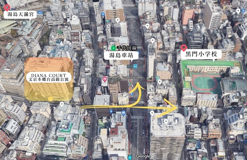 周邊環境 鄰近車站DIANA COURT文京本郷台|KEYVESTJAPAN丰睿日本東京不動產